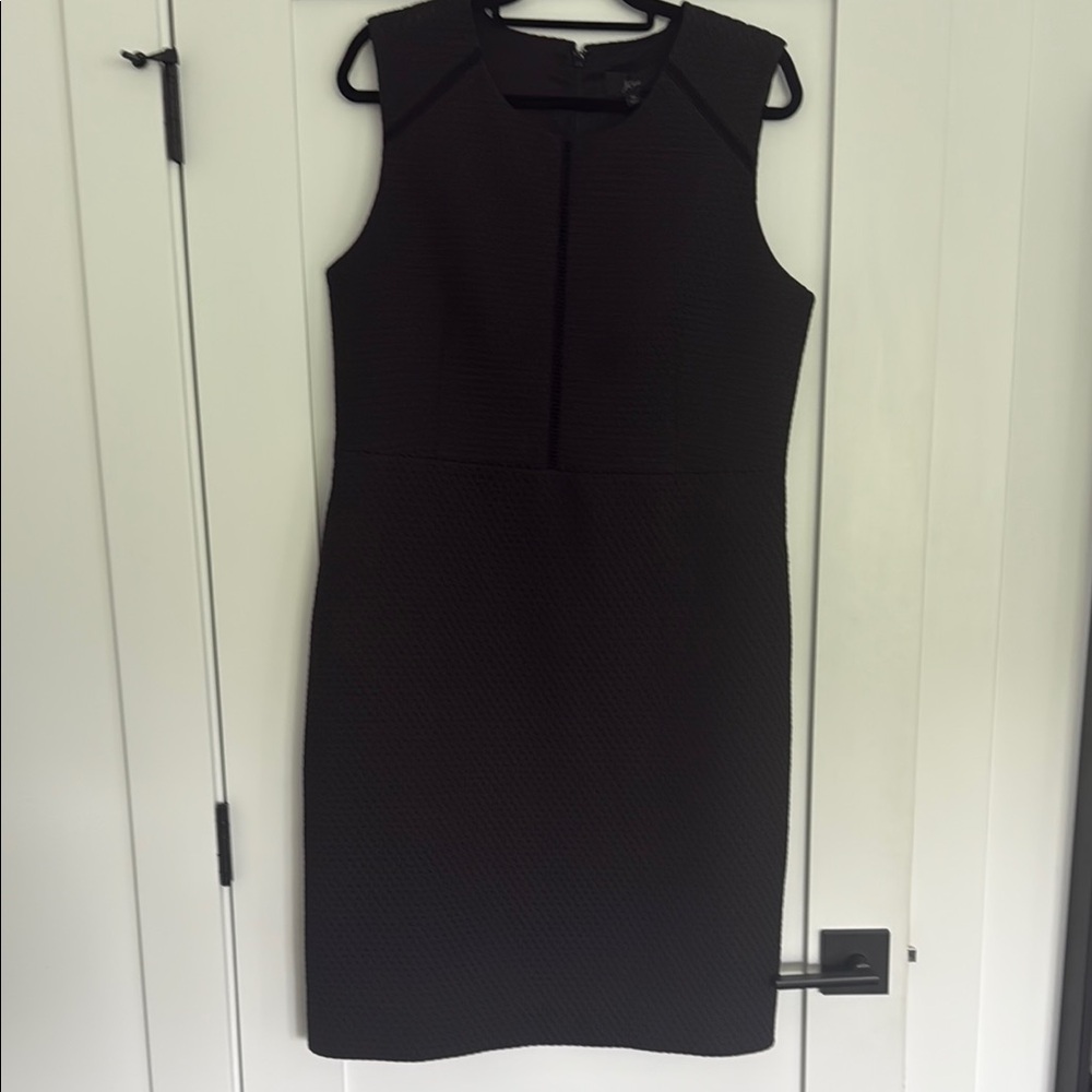 J. Crew Black textured Sleeveless Sheath Dress